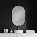 Gold Oval Accent Metal Mirror