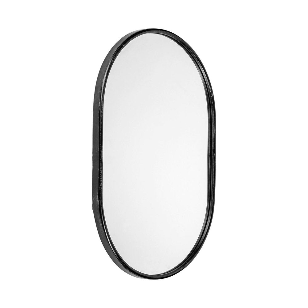 Gold Oval Accent Metal Mirror