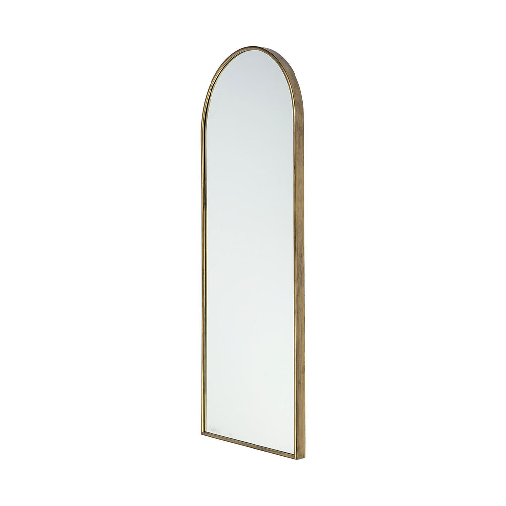 70" Black Metal Arch Framed Full Length Hanging Mirror