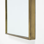 70" Black Metal Arch Framed Full Length Hanging Mirror