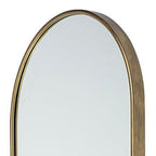 70" Black Metal Arch Framed Full Length Hanging Mirror