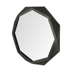 41" Brown Solid Wood Octagon Framed Accent Mirror