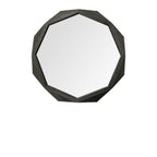 41" Brown Solid Wood Octagon Framed Accent Mirror