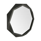 41" Brown Solid Wood Octagon Framed Accent Mirror