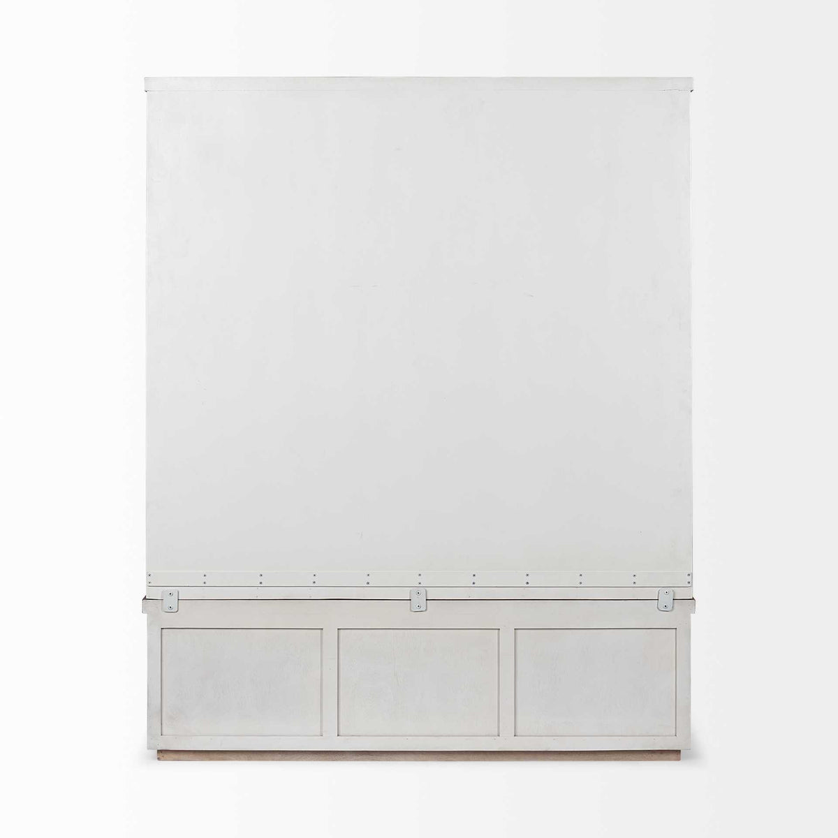 76" White Solid Wood Six Hook Freestanding Coat Rack
