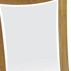 35" Brown Abstract Wood Framed Bathroom Vanity Mirror