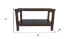 Rectangular Teak Shower Stool Or Bench With Shelf In Brown Finish