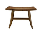 24" Brown Teak Rectangular Shower Bench