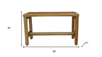 Compact Rectangular Teak Shower Outdoor Bench In Natural Finish