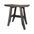 18" Antiqued Gray Teak Rectangular Shower Bench