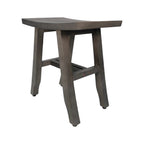 18" Antiqued Gray Teak Rectangular Shower Bench