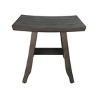 18" Antiqued Gray Teak Rectangular Shower Bench