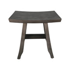 18" Antiqued Gray Teak Rectangular Shower Bench