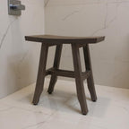 18" Antiqued Gray Teak Rectangular Shower Bench