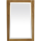 35" Brown Wood Accent Mirror