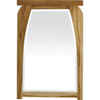 35" Natural Solid Wood Framed Accent Mirror