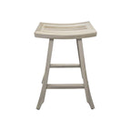 30" X 15" Light Gray Teak Square Shower Bench
