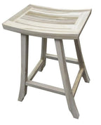 30" X 15" Light Gray Teak Square Shower Bench