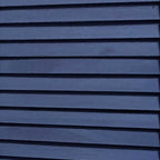 67" Dark Blue Solid Wood Folding Three Panel Screen Room Divider
