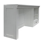 White Wood Computer Hutch With Shelf And Drawer