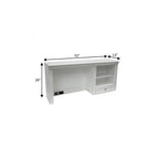 White Wood Computer Hutch With Shelf And Drawer