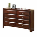 32" Espresso Solid Wood Five Drawer Chest