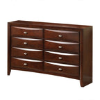 32" Espresso Solid Wood Five Drawer Chest