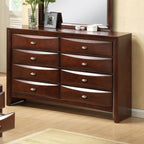 32" Espresso Solid Wood Five Drawer Chest