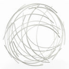 26" X 26" Silver Metal Circle