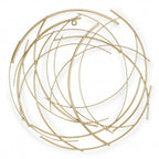 26" Gold Metal Abstract Round Hanging Wall Art Decor