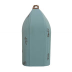 34" Aqua Blue Wood Canoe Hanging Shelf