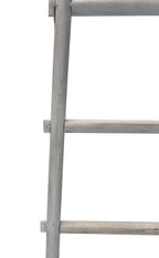 59" Gray Distressed Solid Wood Five Step Ladder Shelf