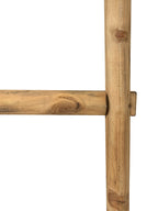 59" Gray Distressed Solid Wood Five Step Ladder Shelf