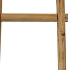 59" Gray Distressed Solid Wood Five Step Ladder Shelf