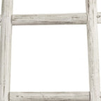 59" Gray Distressed Solid Wood Five Step Ladder Shelf