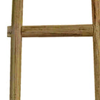 72" Natural Distressed Solid Wood Six Step Ladder Shelf