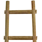 72" Natural Distressed Solid Wood Six Step Ladder Shelf