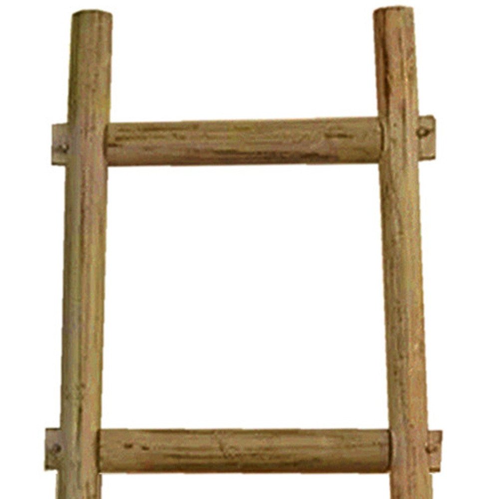 72" Natural Distressed Solid Wood Six Step Ladder Shelf