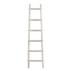 72" Natural Distressed Solid Wood Six Step Ladder Shelf