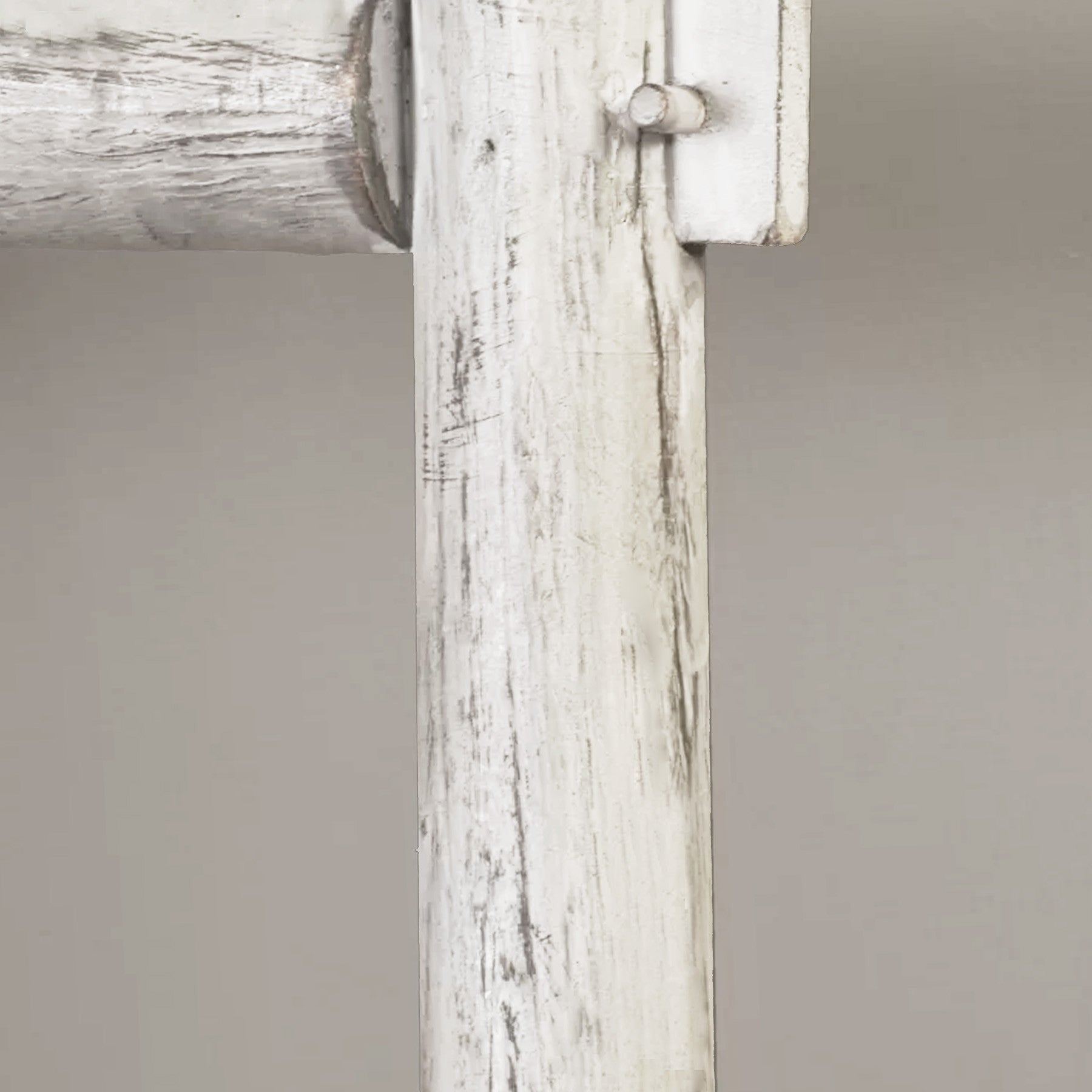 72" Natural Distressed Solid Wood Six Step Ladder Shelf