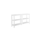30" White Wood Two Shelf Bookcase