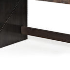 52" Dark Brown and Gray Writing Desk
