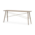 66" Brown Solid Wood Console Table