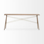 66" Brown Solid Wood Console Table