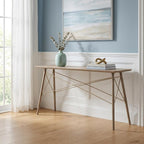 66" Brown Solid Wood Console Table
