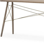 66" Brown Solid Wood Console Table