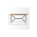 60" Brown and Black Writing Desk