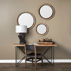 60" Brown and Black Writing Desk