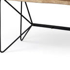 60" Brown and Black Writing Desk
