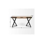 60" Brown and Black Writing Desk